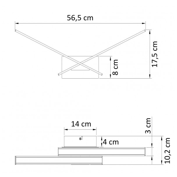 LED futuristico metallo cromato integrato si lampada a muro - Yuna