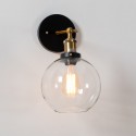 Si lampada a muro rotondo di vetro retro - Olivia - Olivia