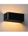 Luce a Muro LED Nero Opaco - 20 Cm - Quadra