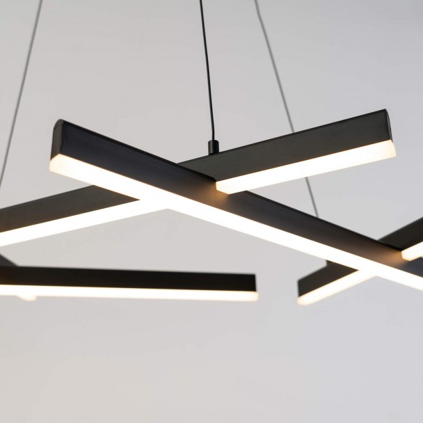 Grande sospensione a LED in stile art deco