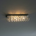 Applique da parete cromo lunga 62 cm – design Memphis