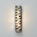 Applique da parete cromo lunga 62 cm – design Memphis