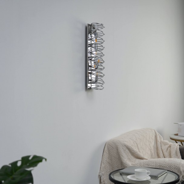 Applique da parete cromo lunga 62 cm – design...