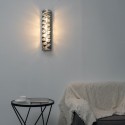 Applique da parete cromo lunga 62 cm – design Memphis