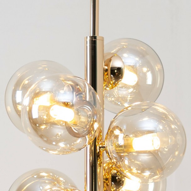 Lampada a sospensione con sfere di vetro