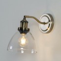Lampada da parete a campana in vetro
