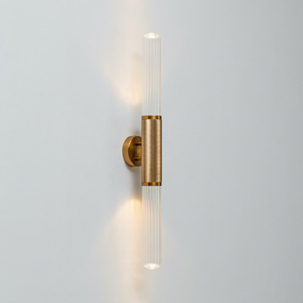 Lampada da parete contemporanea a cilindro in vetro
