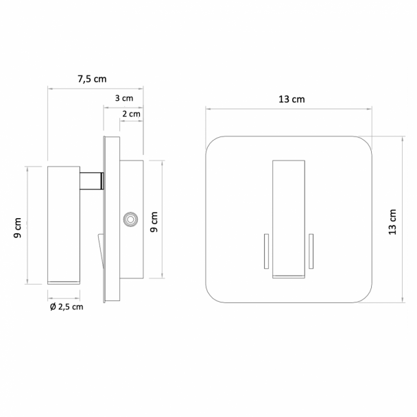 Lampada da parete in argento con illuminazione indiretta a LED