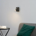 Lampada da parete quadrata con bordi arrotondati, argento