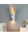 Applique LED bianca interno oro doppio fascio - Nelia