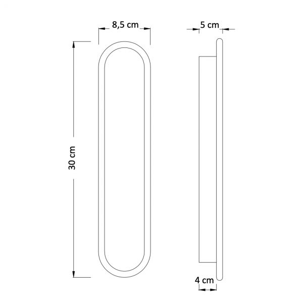 Lampada da parete minimalista in oro