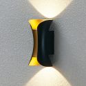 Illuminazione a parete IP54 nero e oro