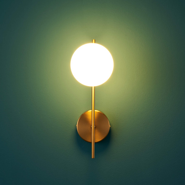 Lampada da parete a sfera bianca - Neira