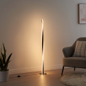 Lampada da terra nera LED dimmerabile attorcigliata - Mazen