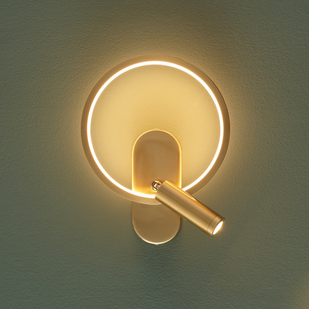 Applique a LED con cerchio e luce di lettura - Lona