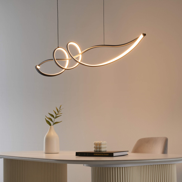 Lampada a sospensione da cucina Wave black LED - Lybella