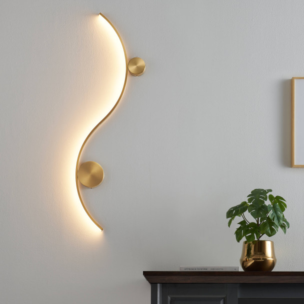 Applique lunga con serpente d'oro - Curva