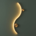 Applique con due basi rotonde - Curva