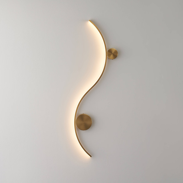 Lampada da parete con luce bianca calda - Curva