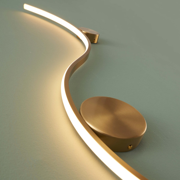 Applique LED curve che si muovono a serpentina intorno alla parete - Curva