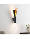 Applique LED design nera doppia illuminazione - Nelia