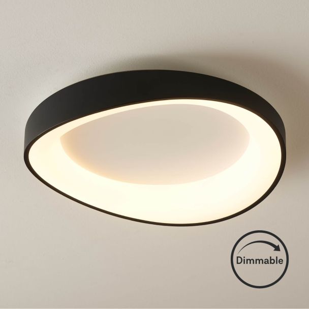 Plafoniera bianca con contorno nero - Belina