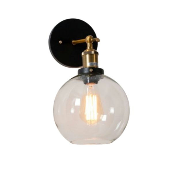 Applique retrò in vetro rotondo - Olivia