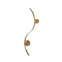 Applique LED design lunga onda doppio supporto ottone - Curva