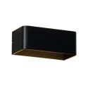 Luce a Muro LED Nero Opaco - Quadra 20 Cm