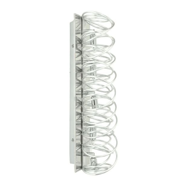 Applique da parete cromo lunga 62 cm – design Memphis