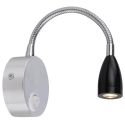 Applique/Luce di Lettura design nera - Notta