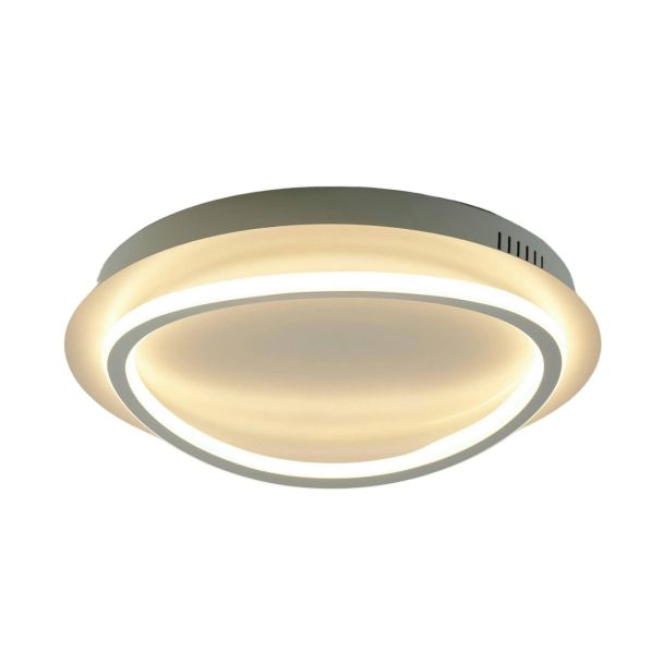 Plafoniera rotonda bianca nastro LED futuristico - Maori