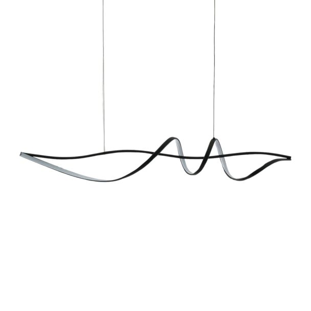 Grande sospensione spirale nera lunghezza 120 cm- Lybella