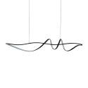 Grande sospensione spirale nera lunghezza 120 cm- Lybella