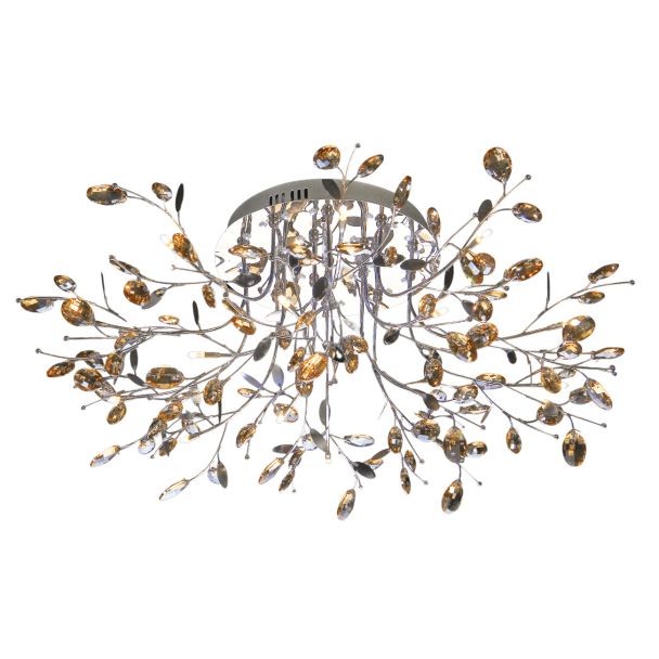 Plafoniera - cromo cristallo LED telecomando Aiken