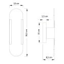Schema tecnico applique LED dorata - Enola