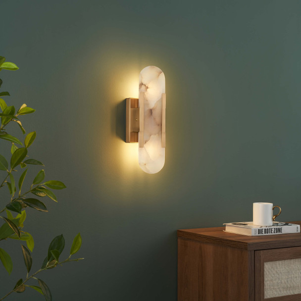Applique dorata luce soffusa diffusa - Enola