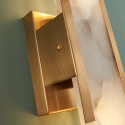 Applique LED dorata paralume vetro opalino - Enola