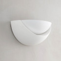 Applique bianca mezza luna parete pulita - Gillian