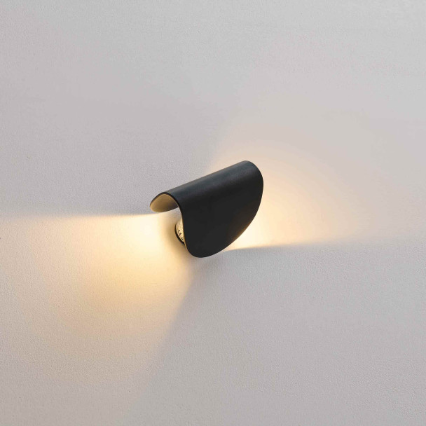 Applique da parete LED nera bagno - Notte
