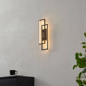 Applique LED orizzontale nera e dorata - Torello