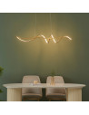 Grande lampadario a spirale dorato 120 cm di lunghezza - Lybella