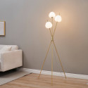 Lampada da terra treppiede dorata moderna - Olanta
