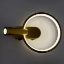 Applique dorata doppia illuminazione con lampada da lettura centrata - Lona