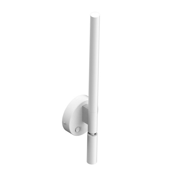 Applique bianca con luce lettura LED orientabile - Noxea