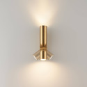 Applique da parete dorata doppia luce chic - Arven