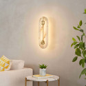 Illuminazione da parete alabastro dorata - Calizia