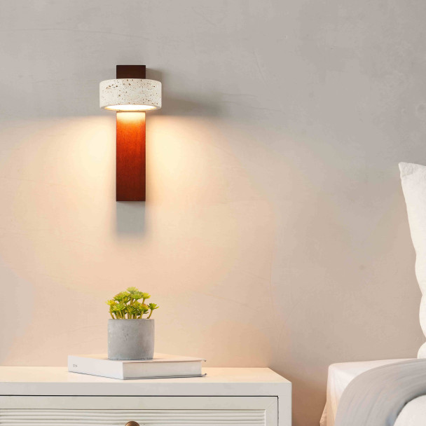 Lampada da parete legno travertino per interni - Fiorenzo