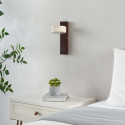 Lampada travertino legno orientabile - Fiorenzo