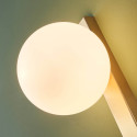 Lampada da parete ottone moderna vetro opaco - Noava